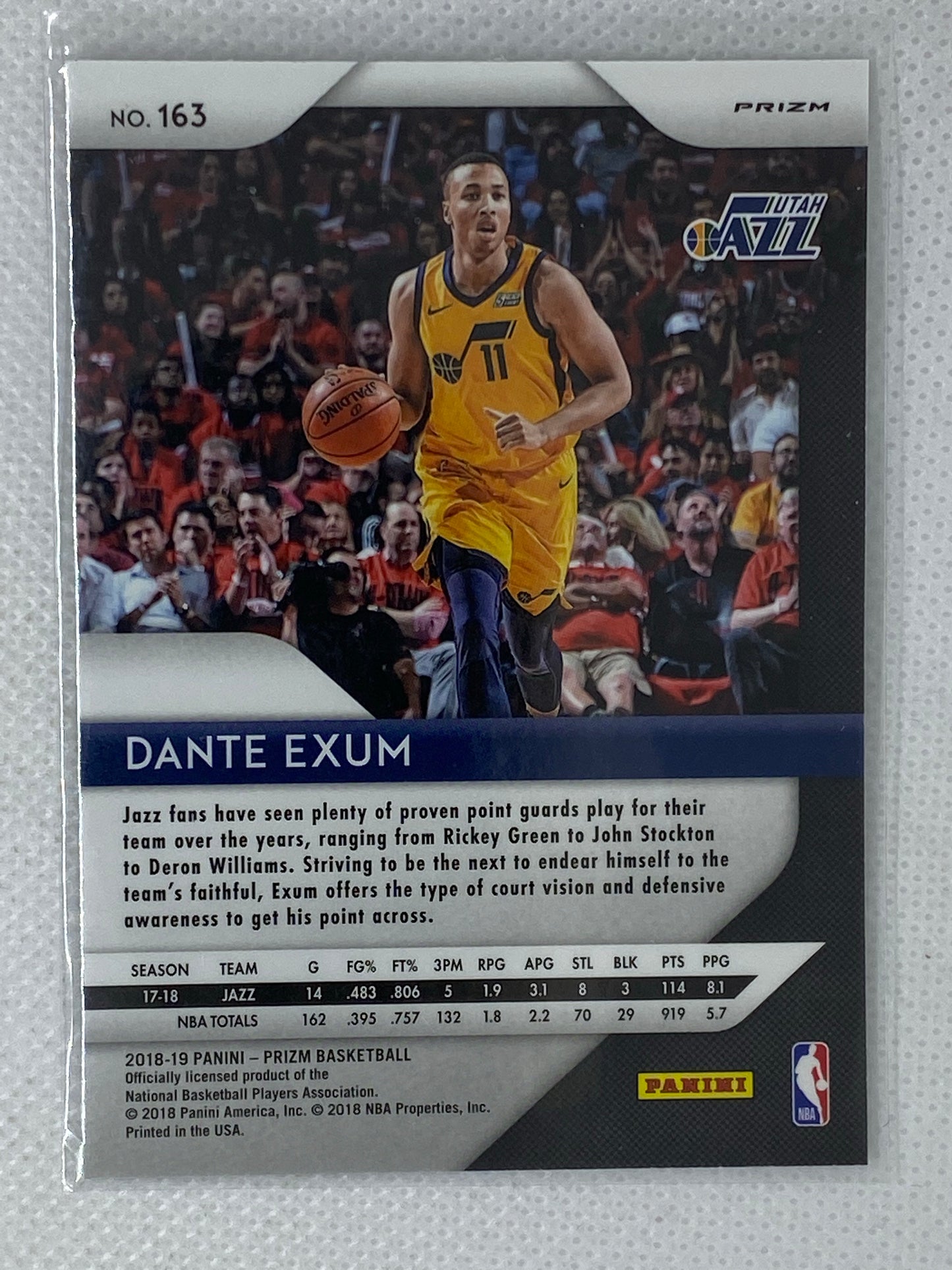 2018-19 Panini Prizm Green Prizm Dante Exum #163