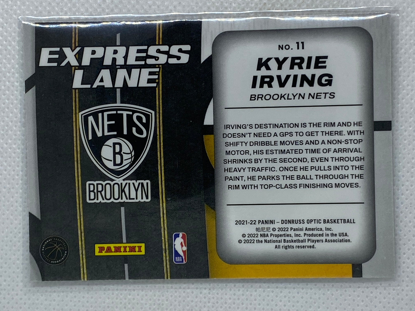 2021-22 Donruss Optic Kyrie Irving Express Lane Insert #11 Brooklyn Nets