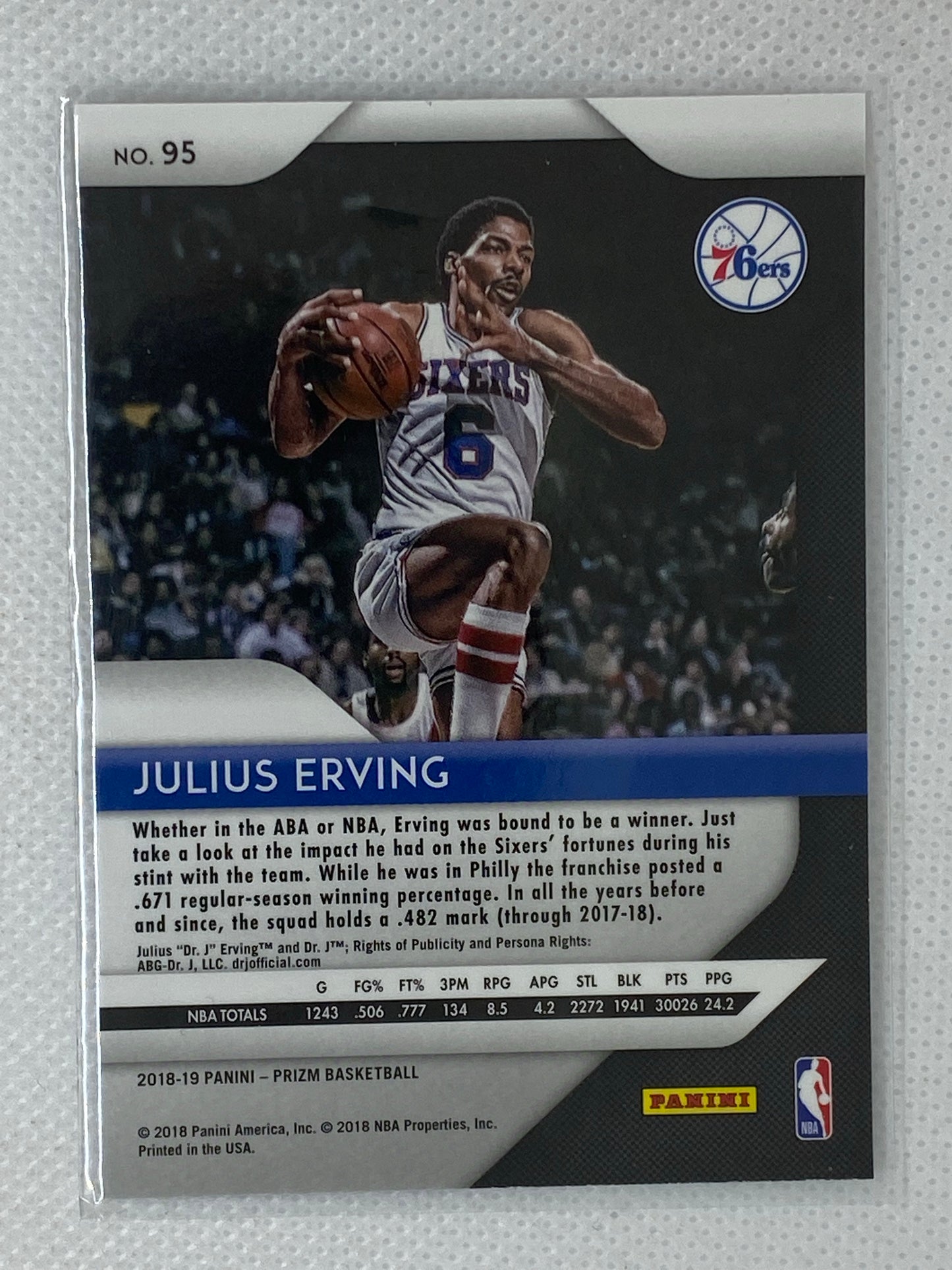 2013-14 Panini Prizm #221 Julius Erving 76ers