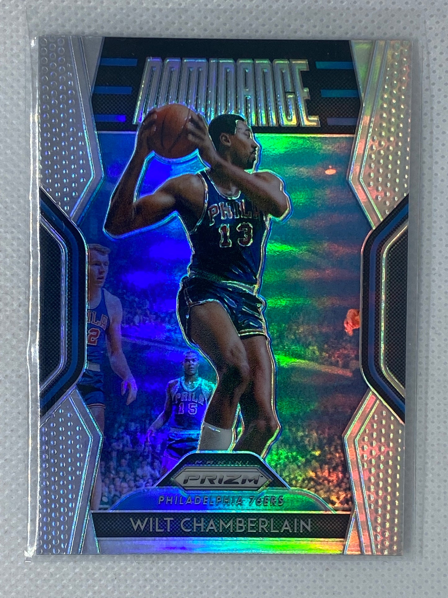 2018-19 Panini Prizm Dominance Prizms Silver #26 Wilt Chamberlain Philadelphia 76ers