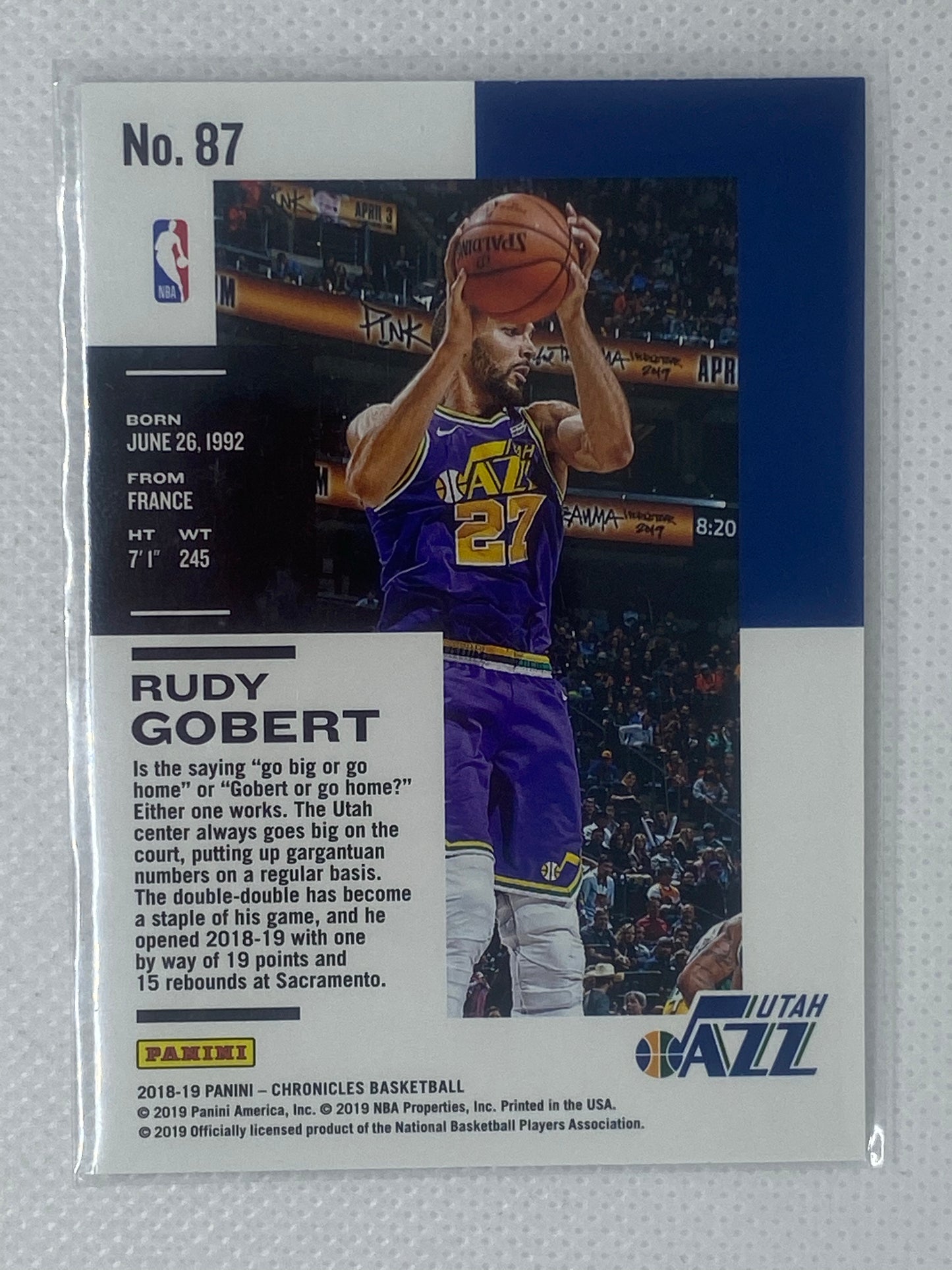 2018-19 Panini Chronicles Pink Rudy Gobert #87