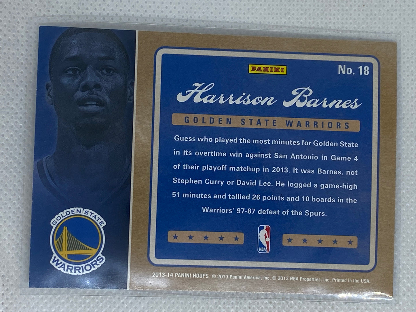 2013-14 NBA Hoops Dreams Harrison Barnes #18