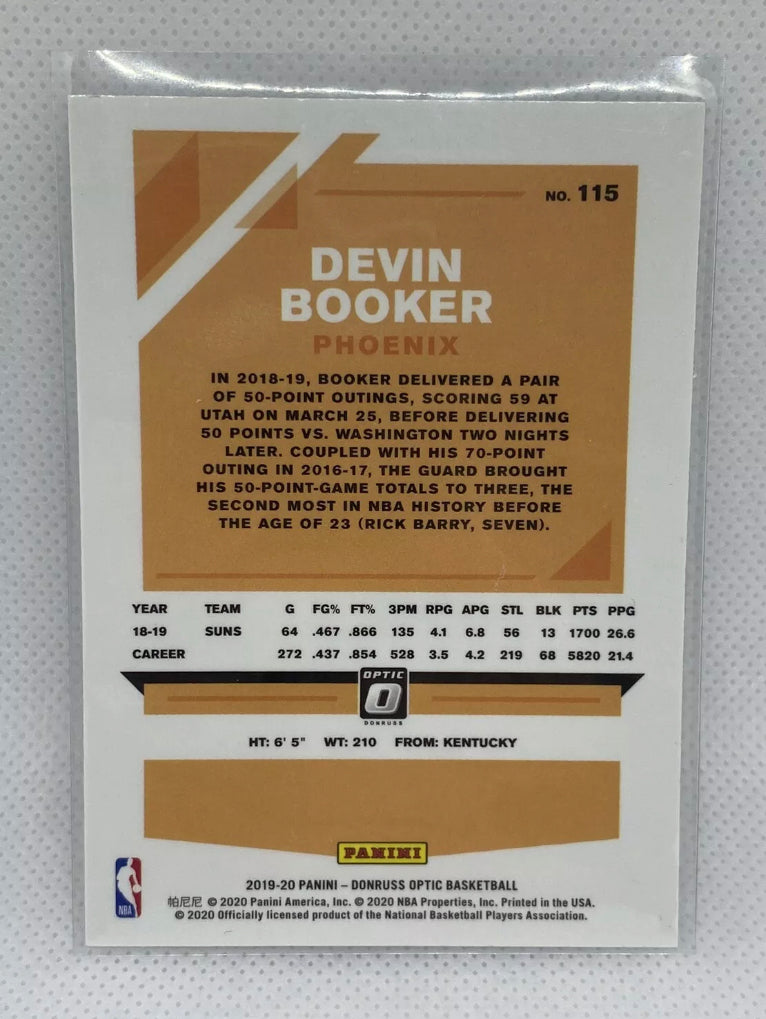 2019-20 Donruss Optic Base Devin Booker #115 SUNS