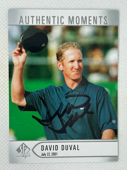 2014 Upper Deck SP Authentic #63 David Duval Authentic Moments Signed Card