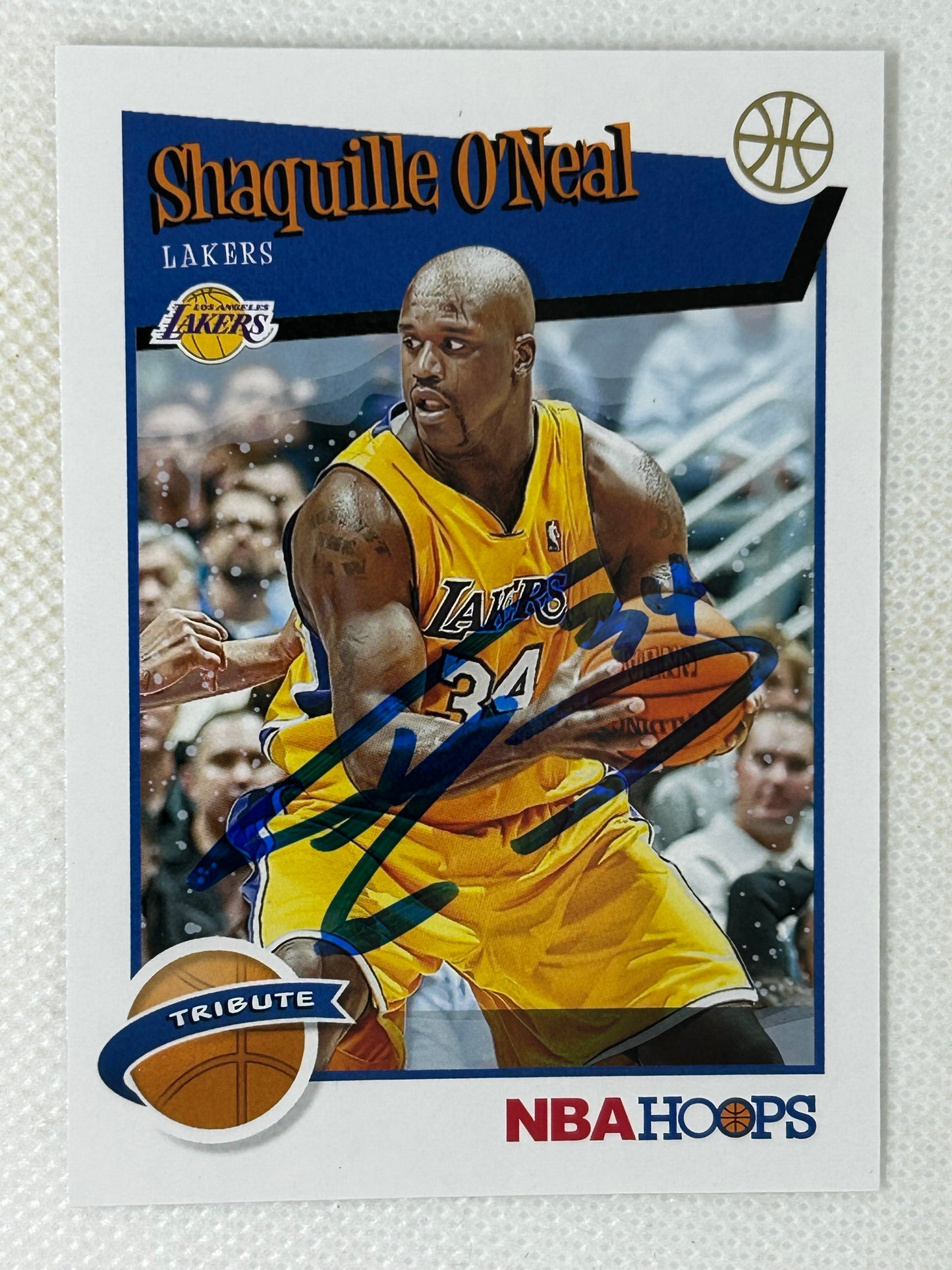 2019-20 Panini Hoops Tribute #283 Shaquille O'Neal Los Angeles Lakers Signed Card