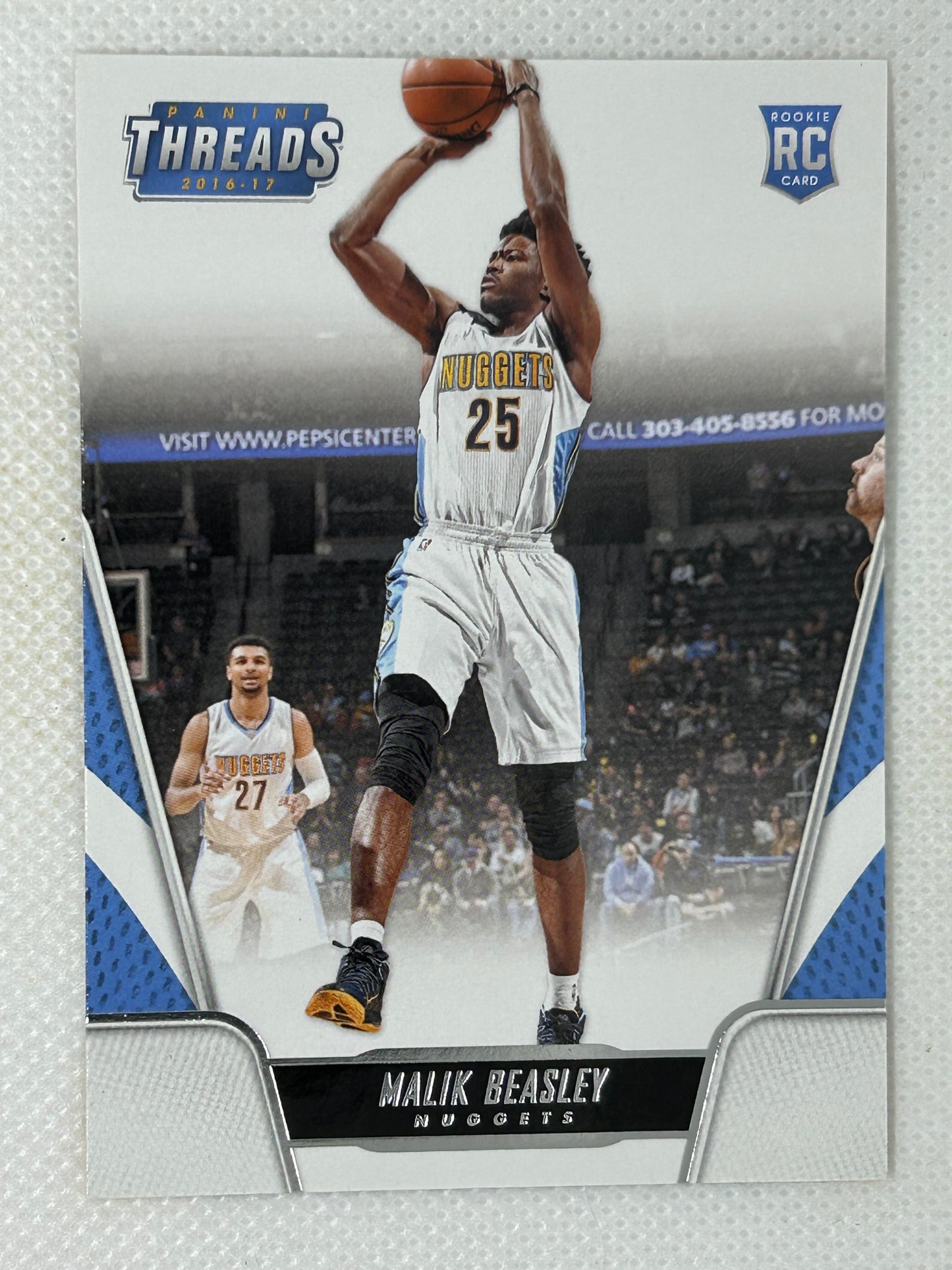 2016-17 Panini Threads #162 Malik Beasley Rookie Card Denver Nuggets
