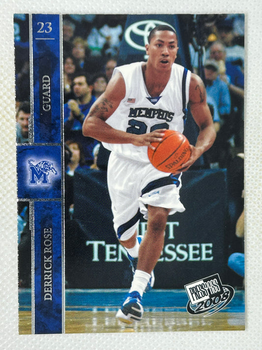 2008-09 Press Pass #29 Derrick Rose Rookie Card Memphis Tigers