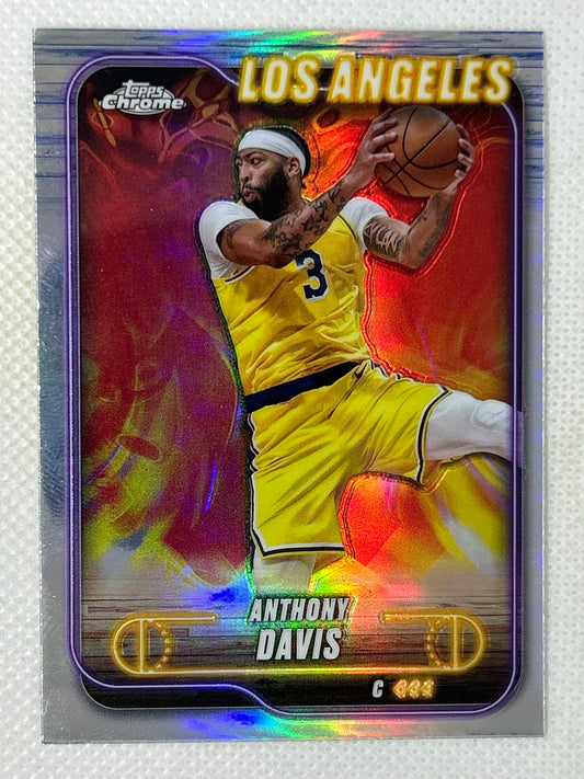 2024-25 Topps Chrome Refractor #86 Anthony Davis Los Angeles Lakers