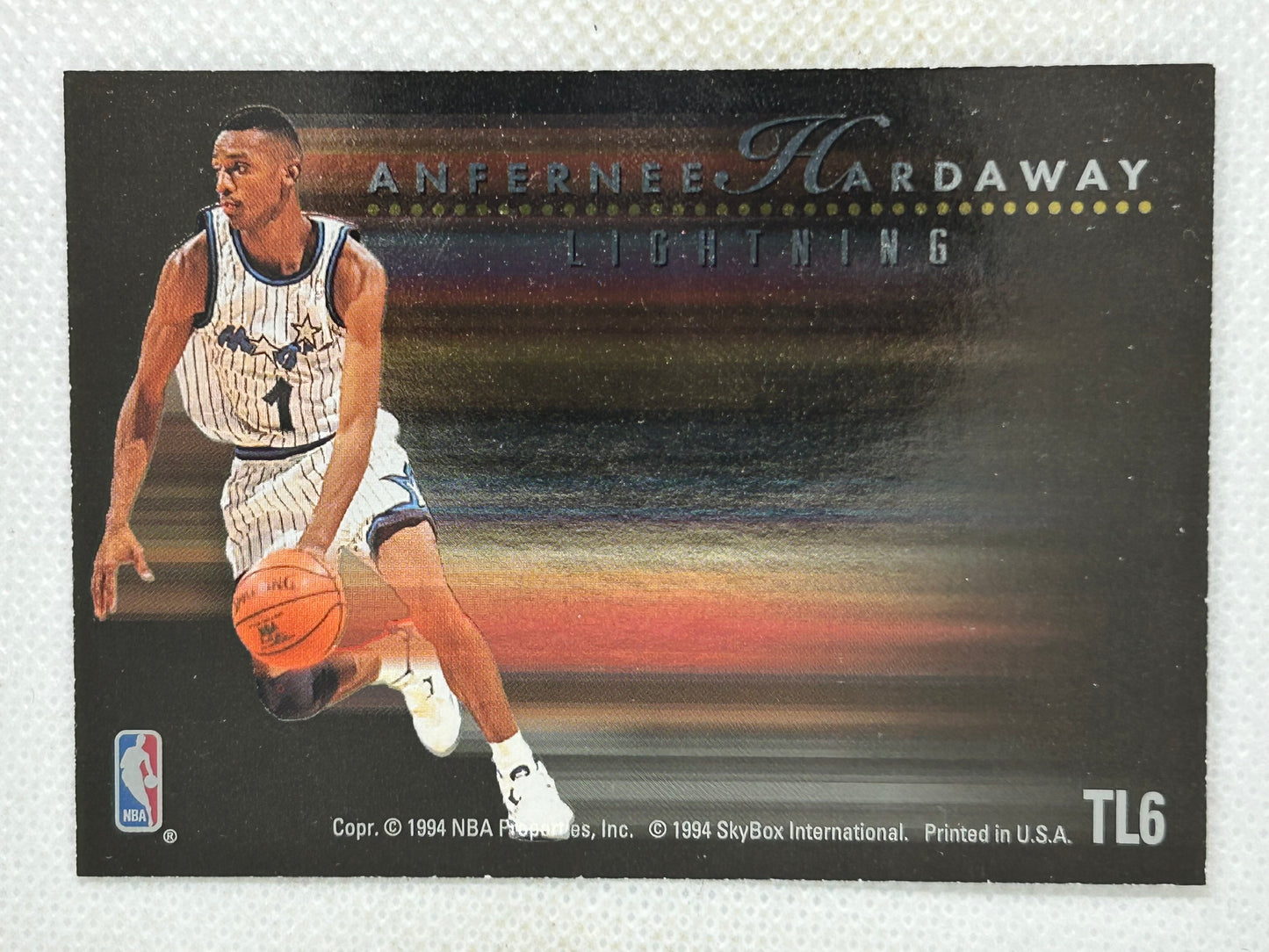 1993-94 Skybox Premium Thunder and Lightning #TL6 Shaquille O'Neal & Penny Hardaway Orlando Magic