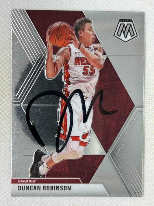 2019-20 Panini Mosaic Rookie #170 Duncan Robinson Miami Heat Signed Card