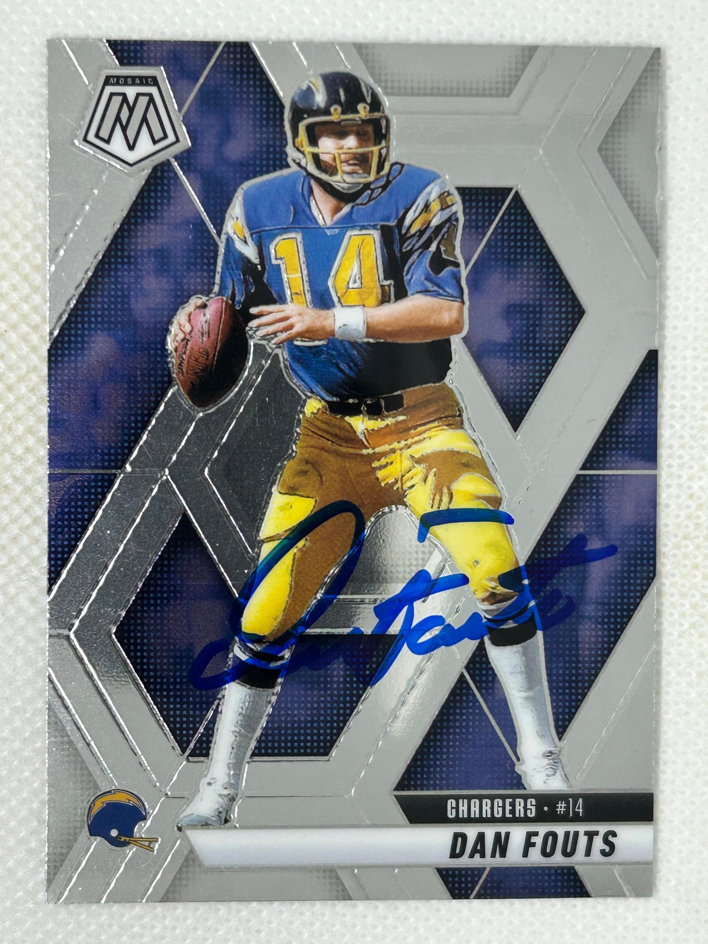 2025 Panini Mosaic Dan Fouts #93 San Diego Chargers Signed Card