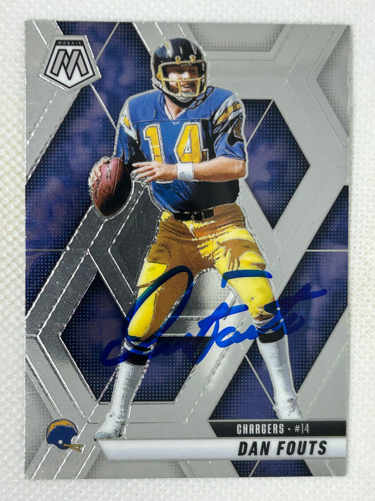 2025 Panini Mosaic Dan Fouts #93 San Diego Chargers Signed Card