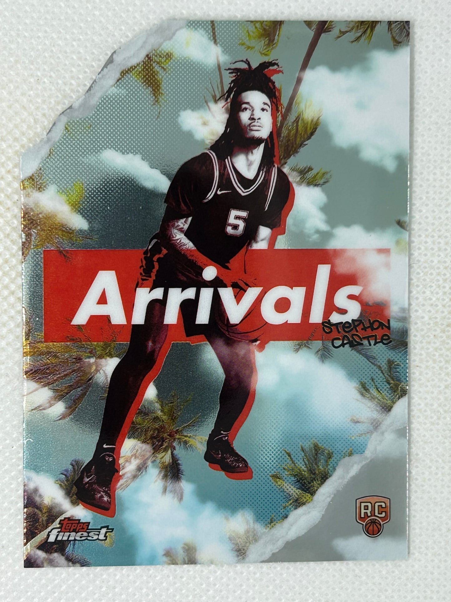 2024-25 Topps Finest Rookie Arrivals Stephon Castle #A-5 San Antonio Spurs