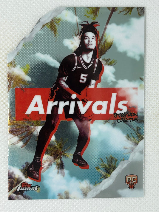 2024-25 Topps Finest Rookie Arrivals Stephon Castle #A-5 San Antonio Spurs