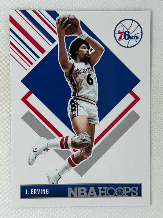 2024-25 Panini NBA Hoops - Hoops Tribute Julius Erving #300 Philadelphia 76ers
