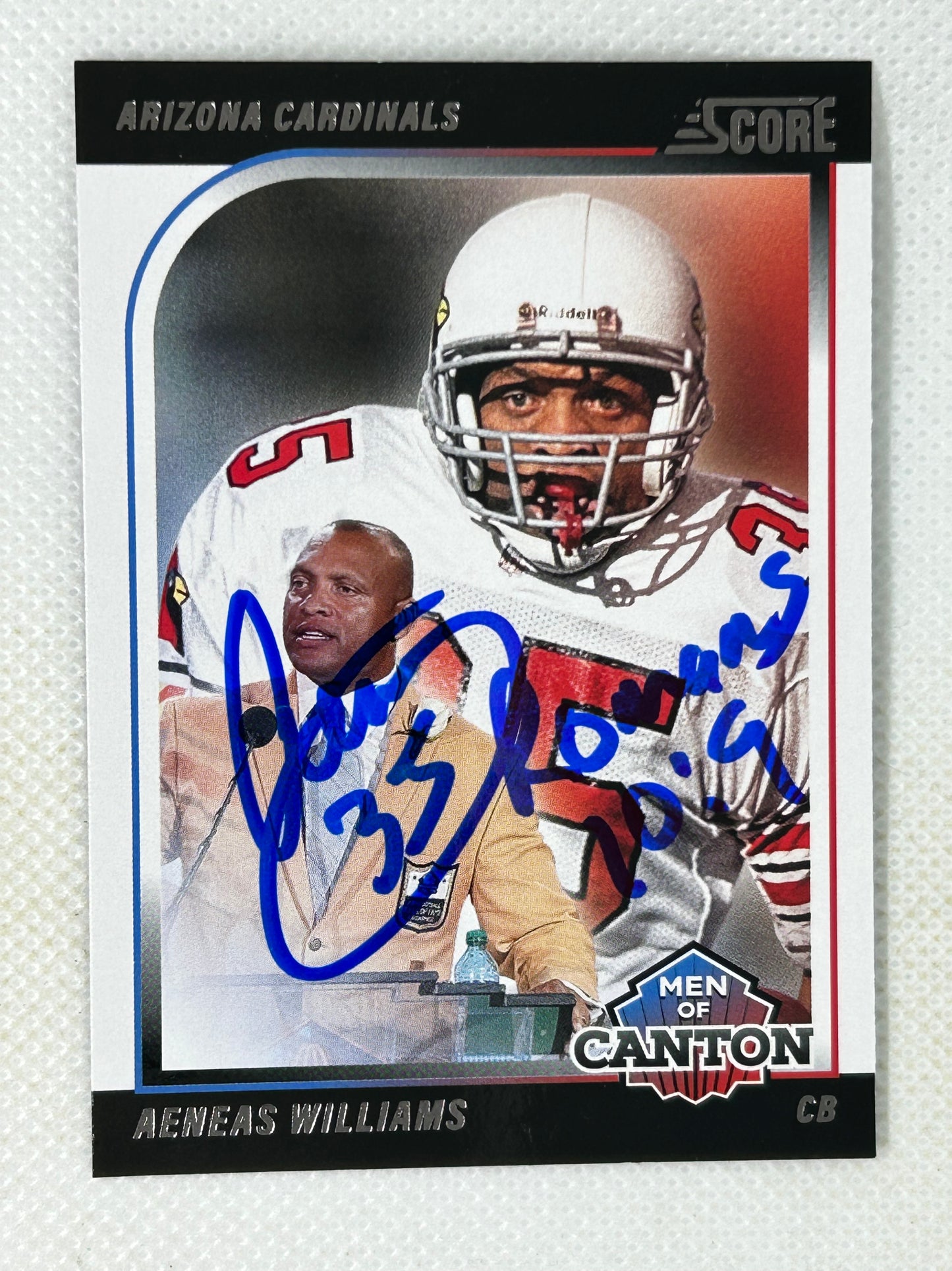 2024 Panini Score Men of Canton Aeneas Williams #1 Arizona Cardinals HOF Signed Card
