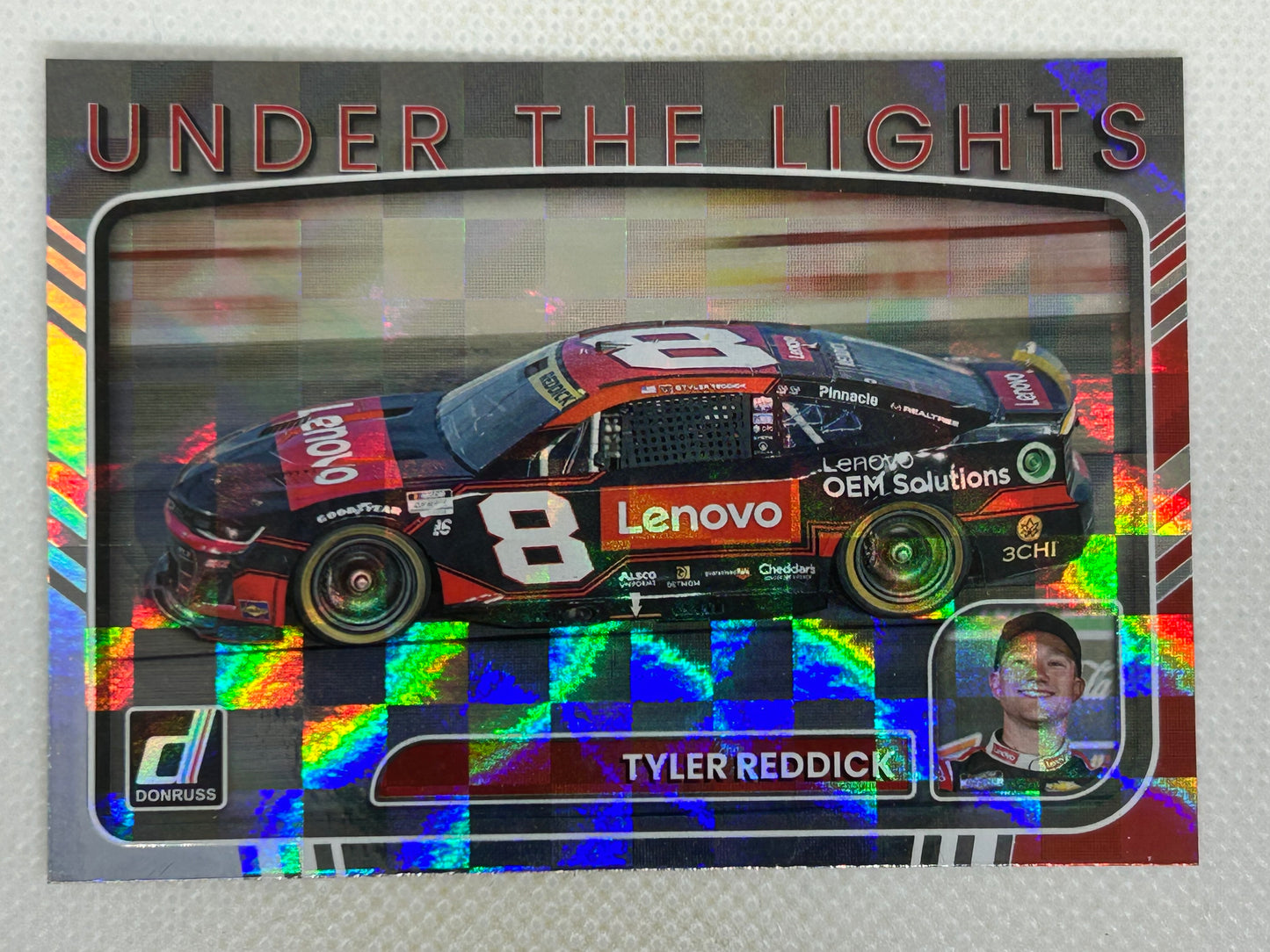 2023 Panini Donruss Racing Checkerboard Under The Lights Tyler Reddick #UL12