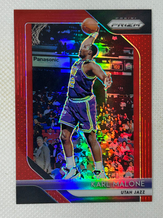 2018-19 Panini Prizm Red /299 Karl Malone #75 Utah Jazz