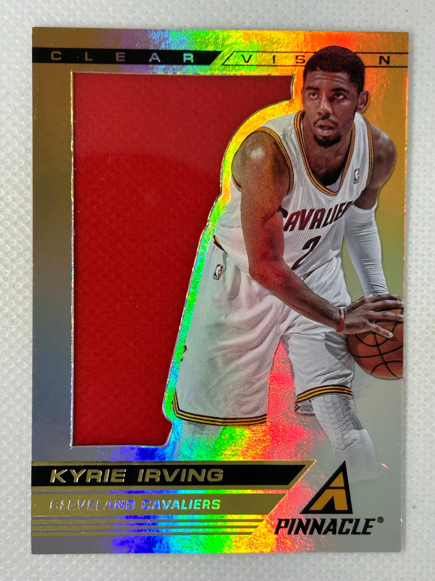 2013-14 Panini Pinnacle Clear Vision 2nd Quarter Red /36 Kyrie Irving #76 Cleveland Cavaliers