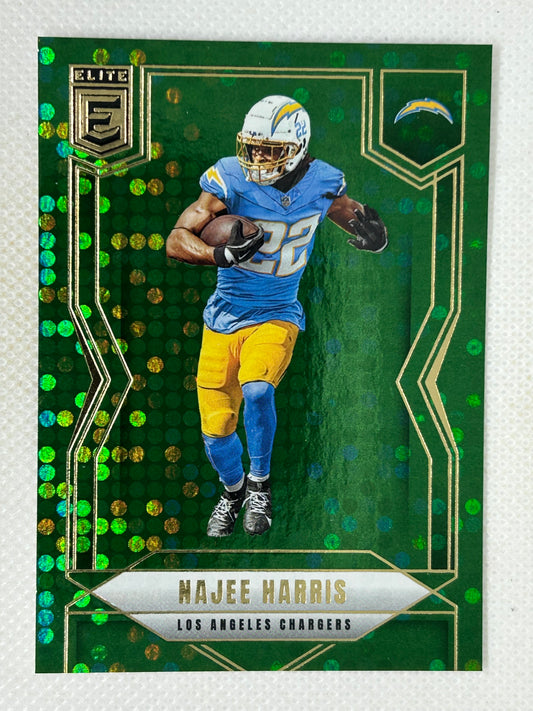 2025 Panini Donruss Elite Green Disco #62 Najee Harris Los Angeles Chargers