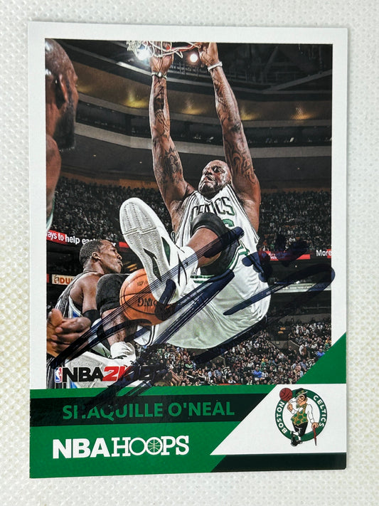 2017-18 Panini Hoops NBA 2K18 #19 Shaquille O'Neal Boston Celtics Signed Card