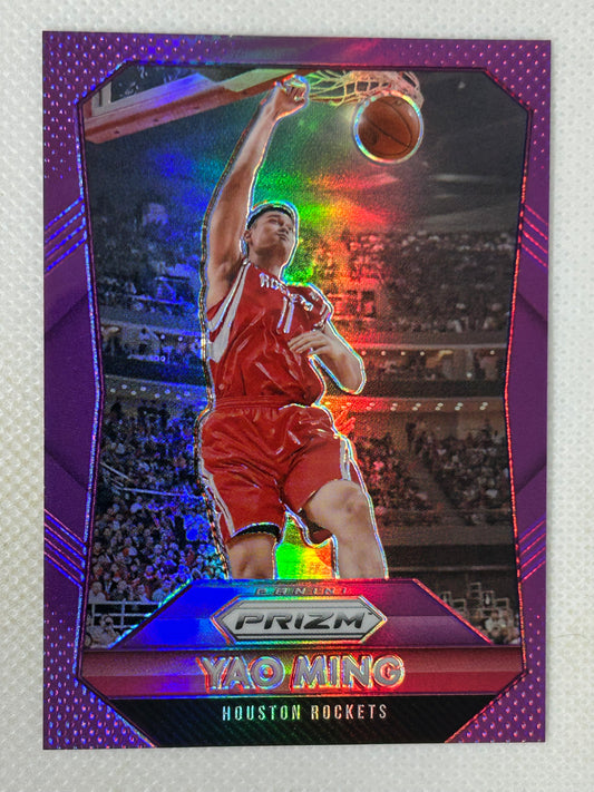 2015-16 Panini Prizm Purple Prizm /99 Yao Ming #262 HOF Houston Rockets