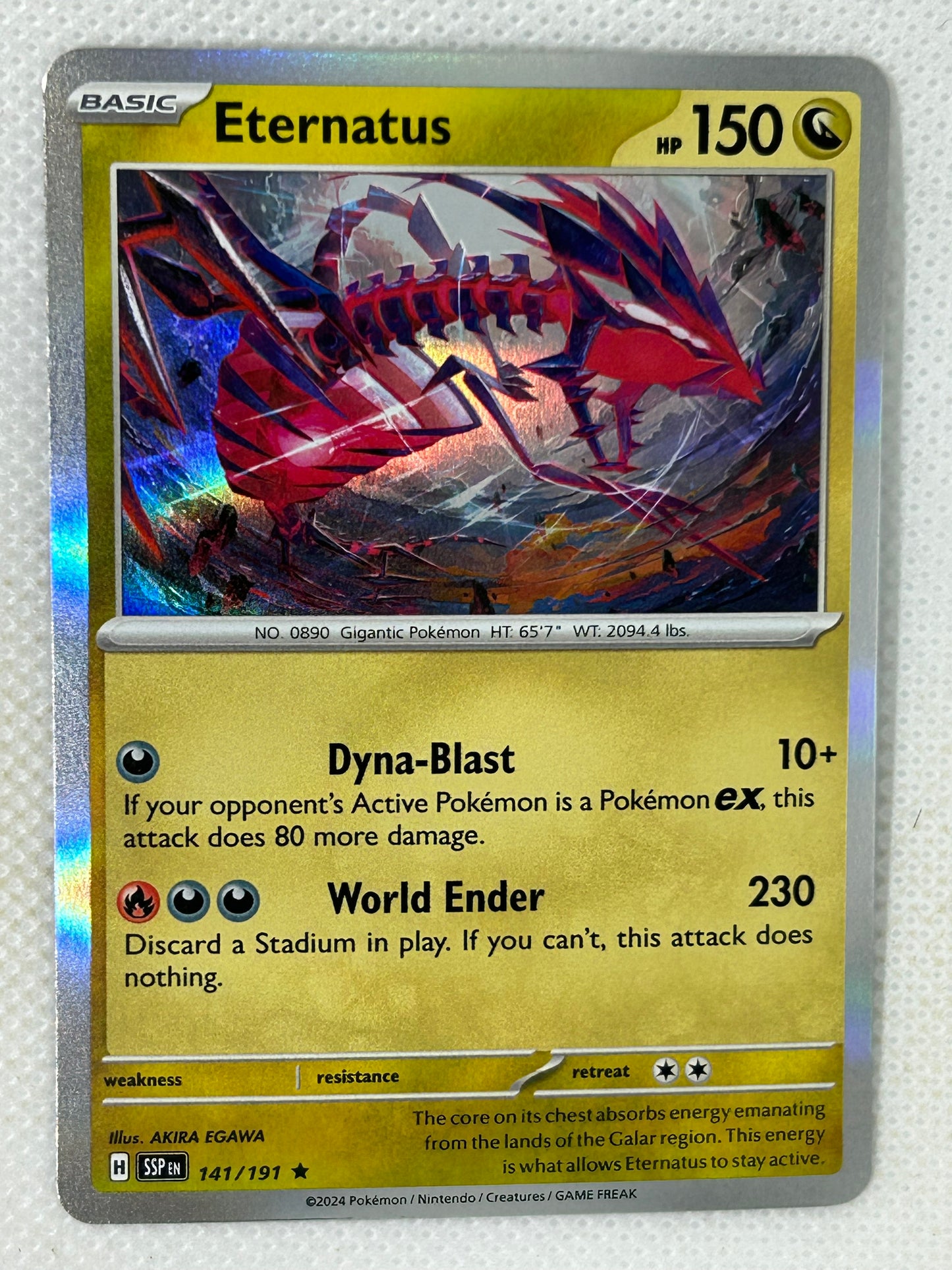 Pokémon Surging Sparks Holo Eternatus 141/191 Legendary