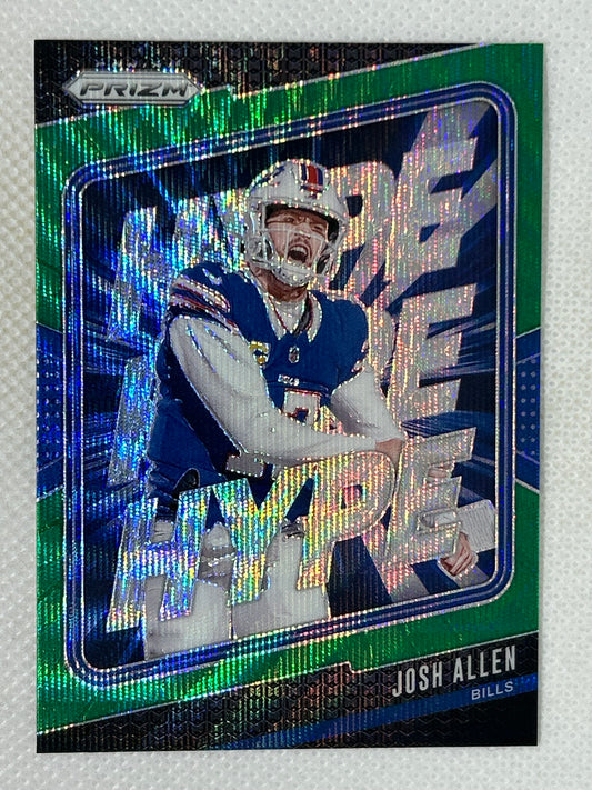 2024 Panini Prizm Hype Green Wave Prizm #13 Josh Allen Buffalo Bills