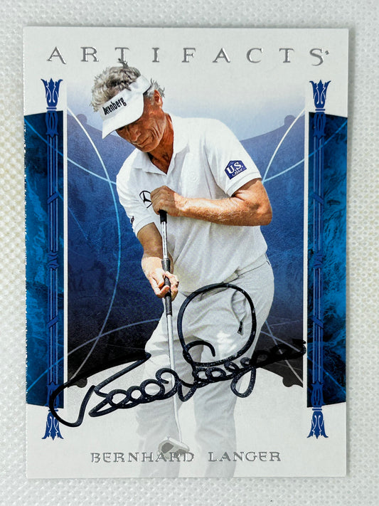 2024 Upper Deck Portfolio Golf Artifacts #23 Bernhard Langer Signed Card