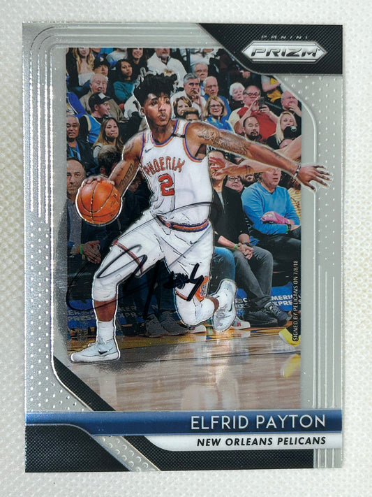 2018-19 Panini Prizm Elfrid Payton #127 New Orleans Pelicans Signed Card