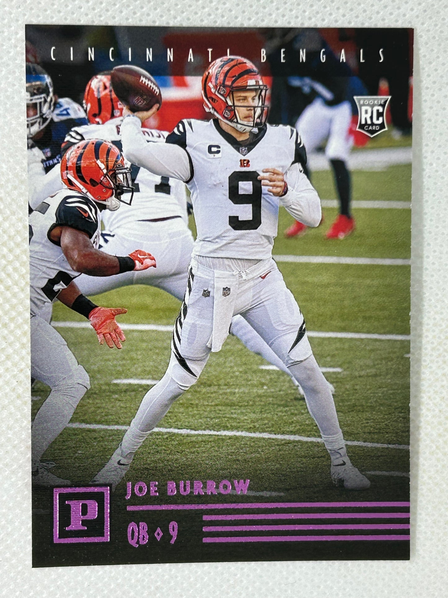 2020 Panini Chronicles Joe Burrow Rookie Pink #PA-1 Cincinnati Bengals