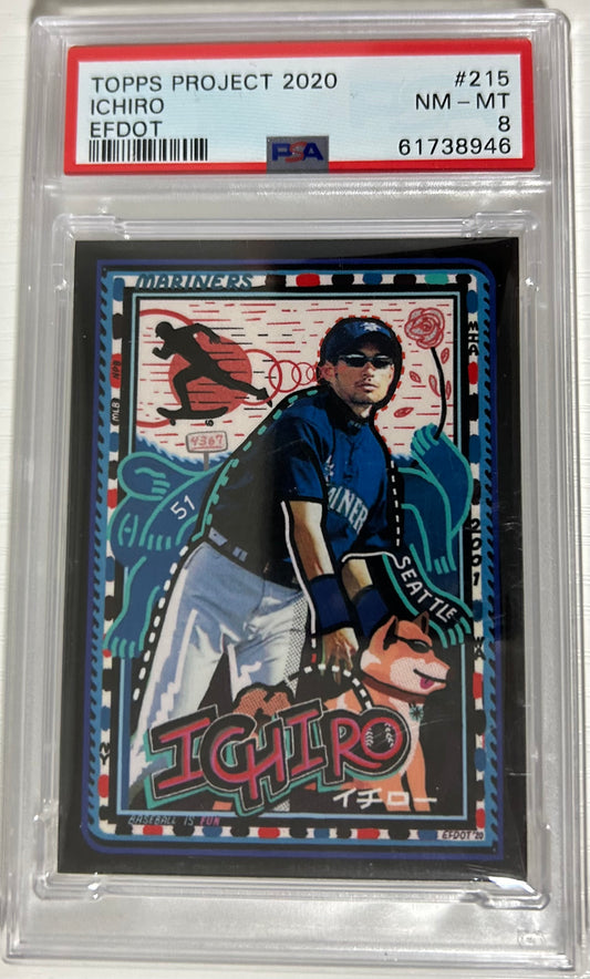 2020 Topps Project 2020 Ichiro Suzuki EFDOT Original Card #215 PSA 8 Seattle Mariners