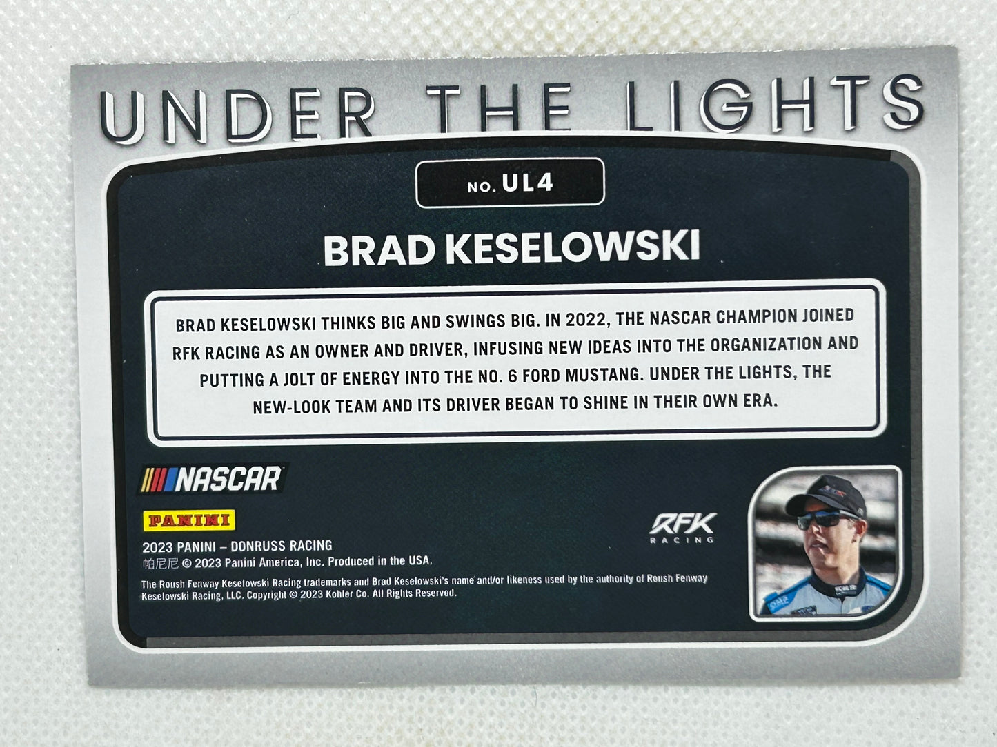 2023 Panini Donruss NASCAR Bronze Under the Lights #UL4 Brad Keselowski