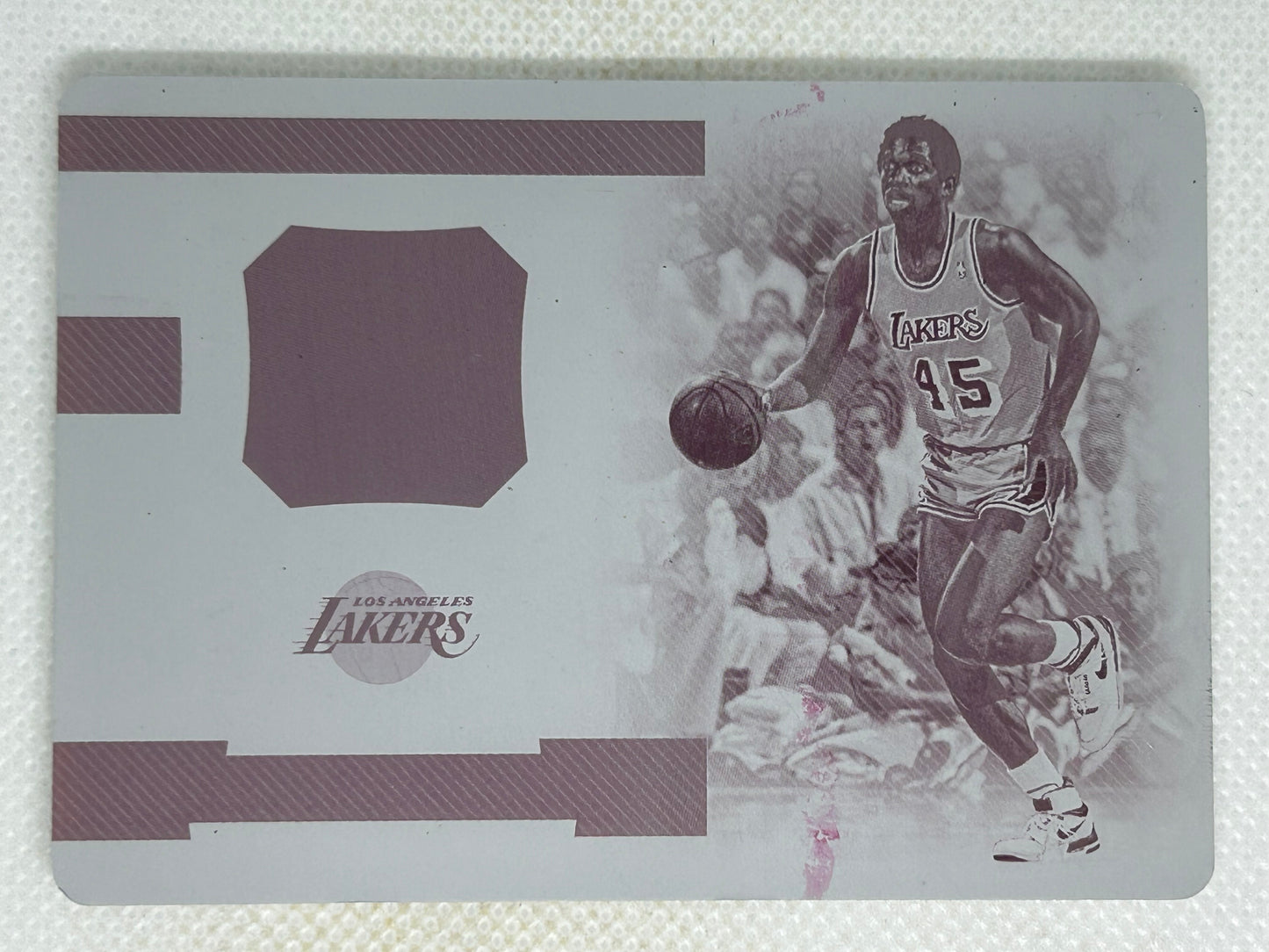 2018-19 Panini National Treasures Material Treasures Magenta Printing Plate A.C. Green #MAT-AG 1/1 Los Angeles Lakers
