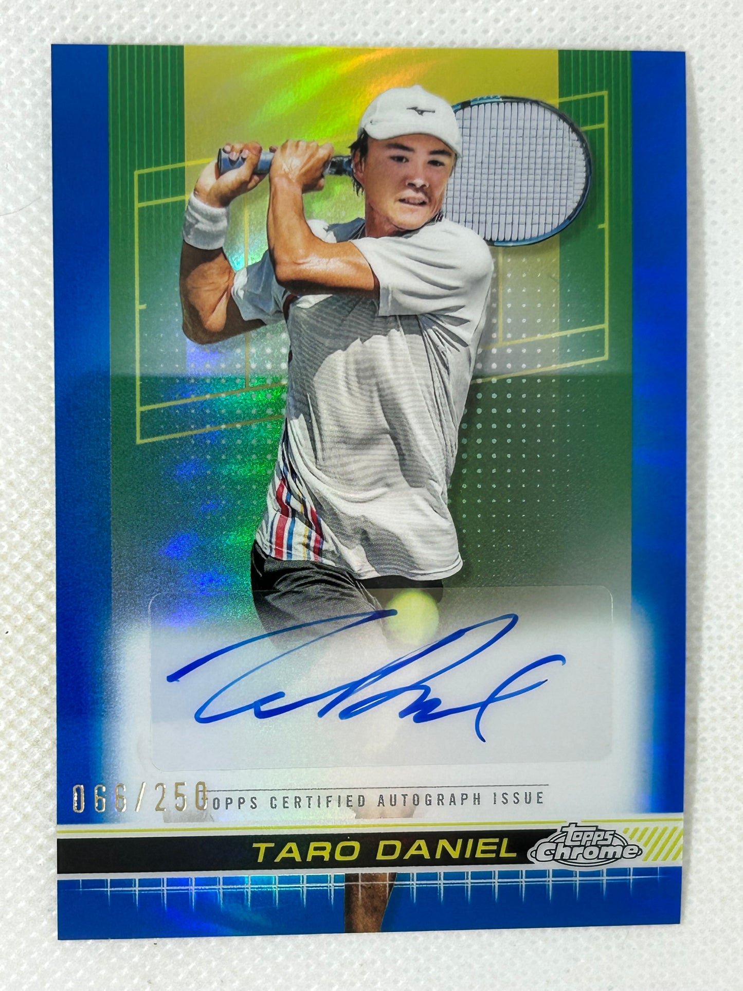 2024 Topps Chrome Tennis Autographs Taro Daniel Blue Refractor /250 #TCA-TDL