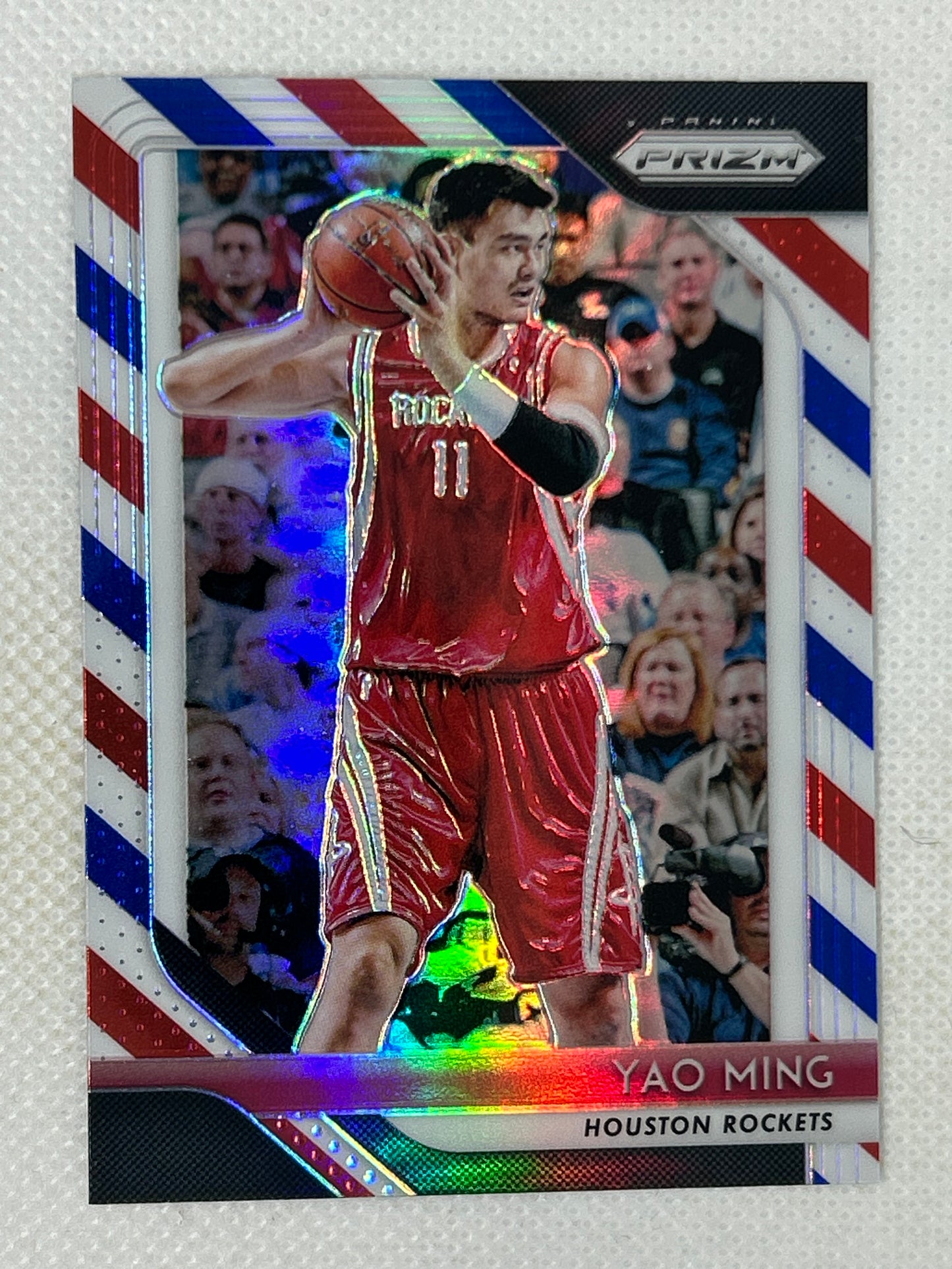 2018-19 Panini Prizm Red White & Blue #135 Yao Ming Houston Rockets