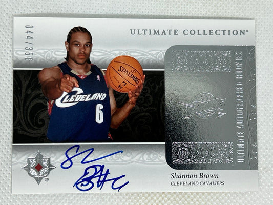 2006-07 Ultimate Collection Rookie Autograph /350 Shannon Brown #218 Cleveland Cavaliers