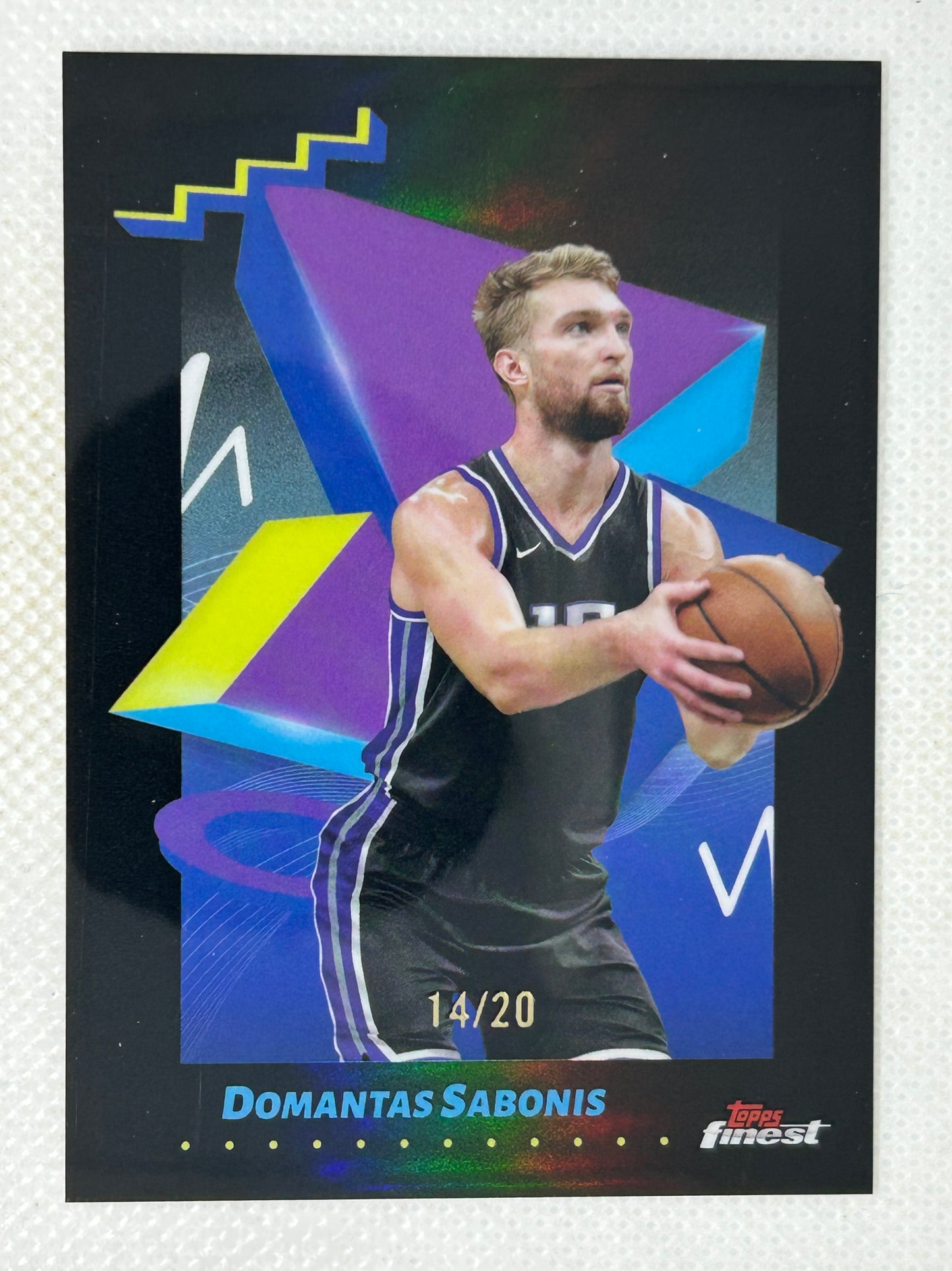 2024-25 Topps Finest Rare Black Refractor /20 Domantas Sabonis #283 Sacramento Kings