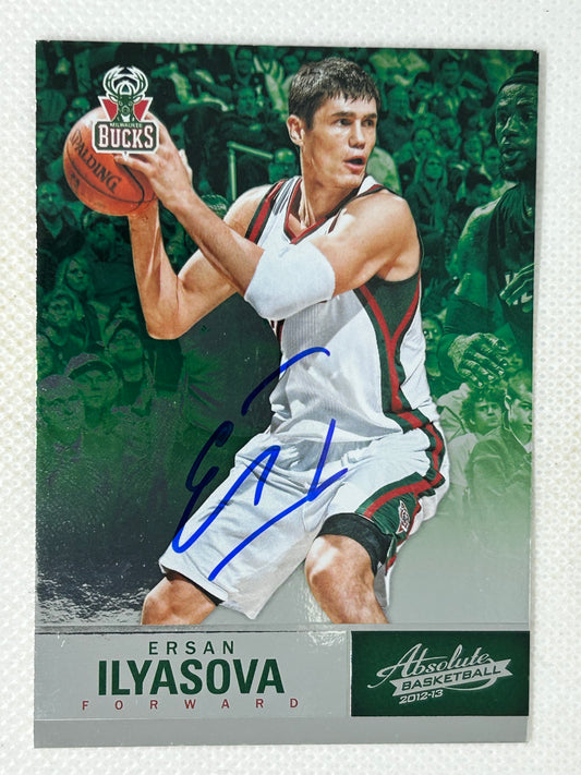 2012-13 Panini Absolute Ersan Ilyasova #22 Milwaukee Bucks Signed Card