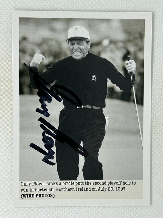 2024 Upper Deck Portfolio Golf Wire Photos Black & White Gary Player #126 Signed Card