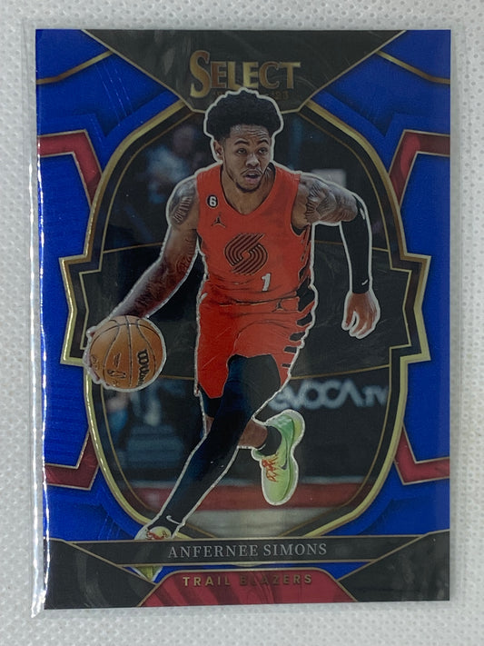 2022-23 Panini Select Blue Anfernee Simons #42 Portland Trailblazers