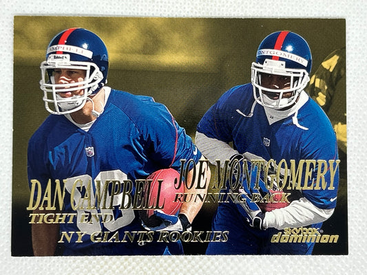 1999 Skybox Dominion Rookie Dan Campbell Joe Montgomery #230 New York Giants Detroit Lions