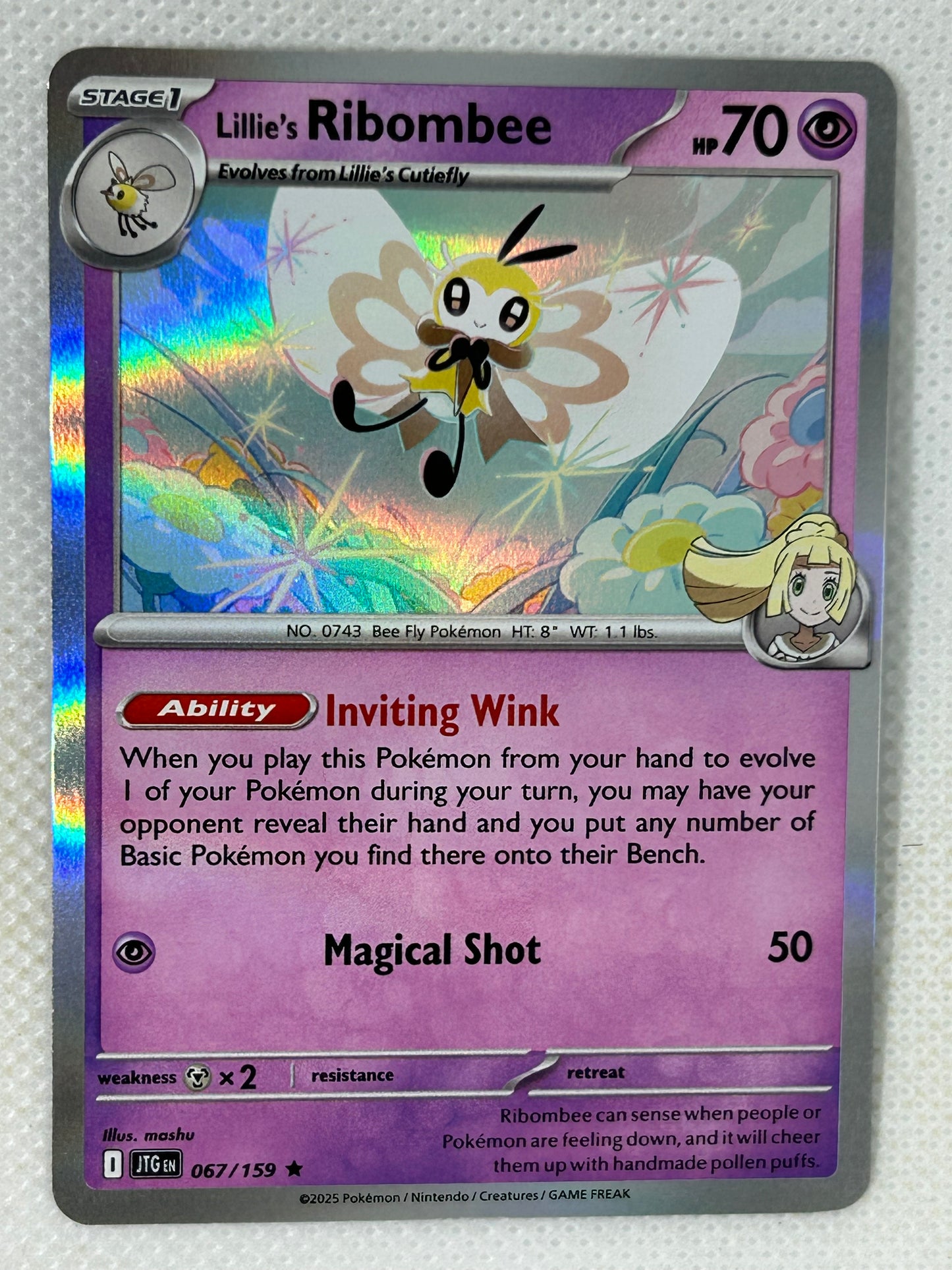 Pokémon Journey Together Holo - Ribombee 067/159