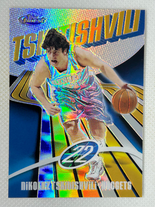 2003-04 Topps Finest #82 Nikoloz Tskitishvili Refractor /250 Denver Nuggets