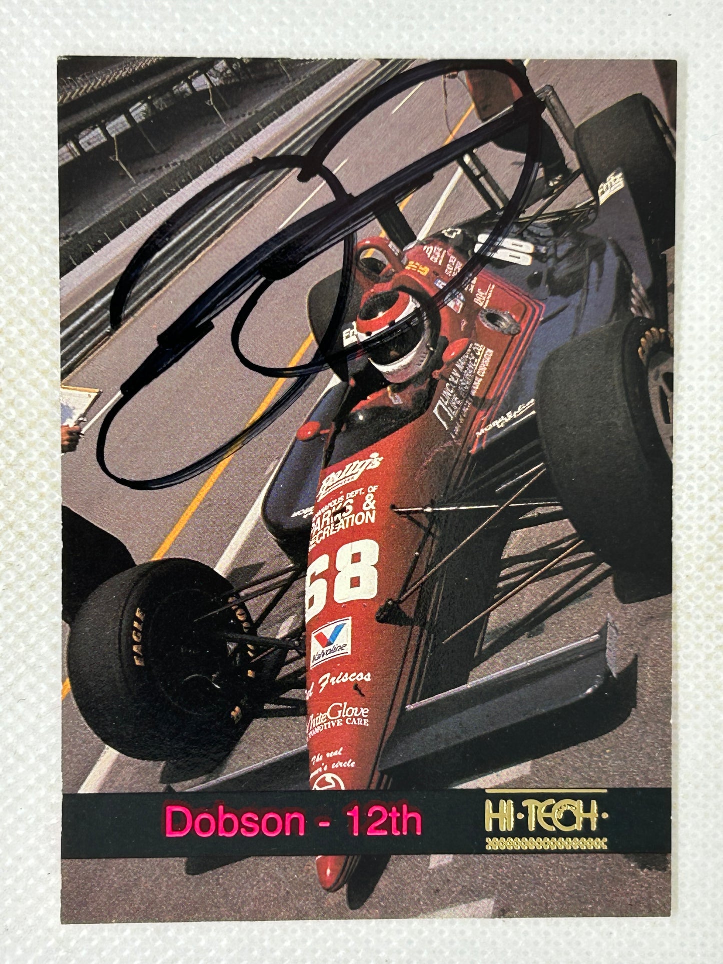 1993 Hi-Tech Indy Dominic Dobson #29 Signed Card