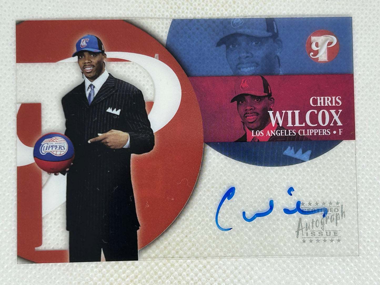 2002-03 Topps Pristine Chris Wilcox Personal Endorsements Autograph #PE-CW Los Angeles Clippers
