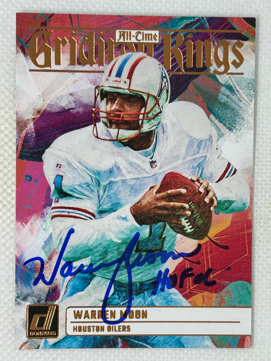 2023 Panini Donruss Warren Moon All-Time Gridiron Kings #ATG-12 Houston Oilers Signed Card