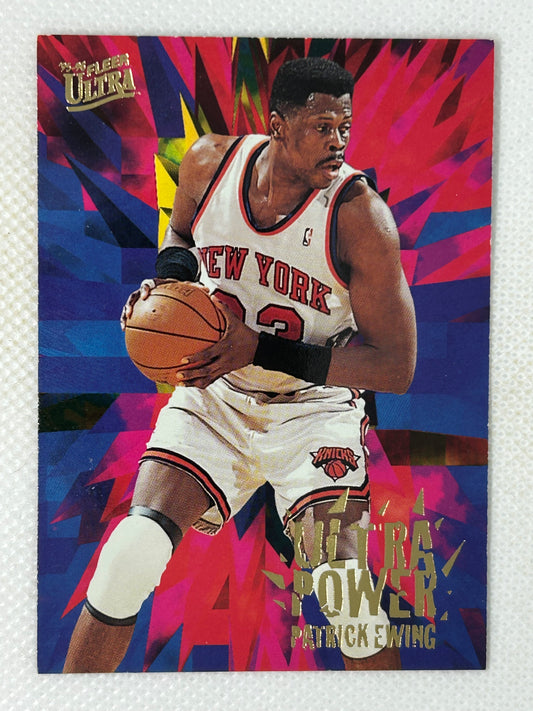 1995-96 Fleer Ultra #2 Ultra Power Patrick Ewing New York Knicks