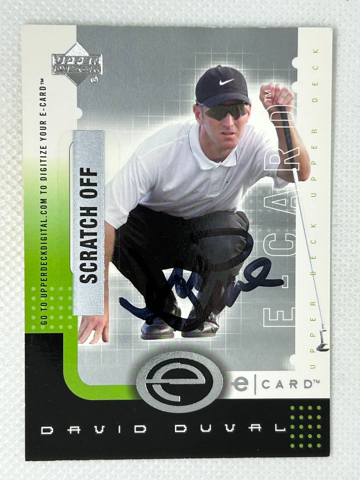 2001 Upper Deck Golf E-Card David Duval #E-DD Signed Card