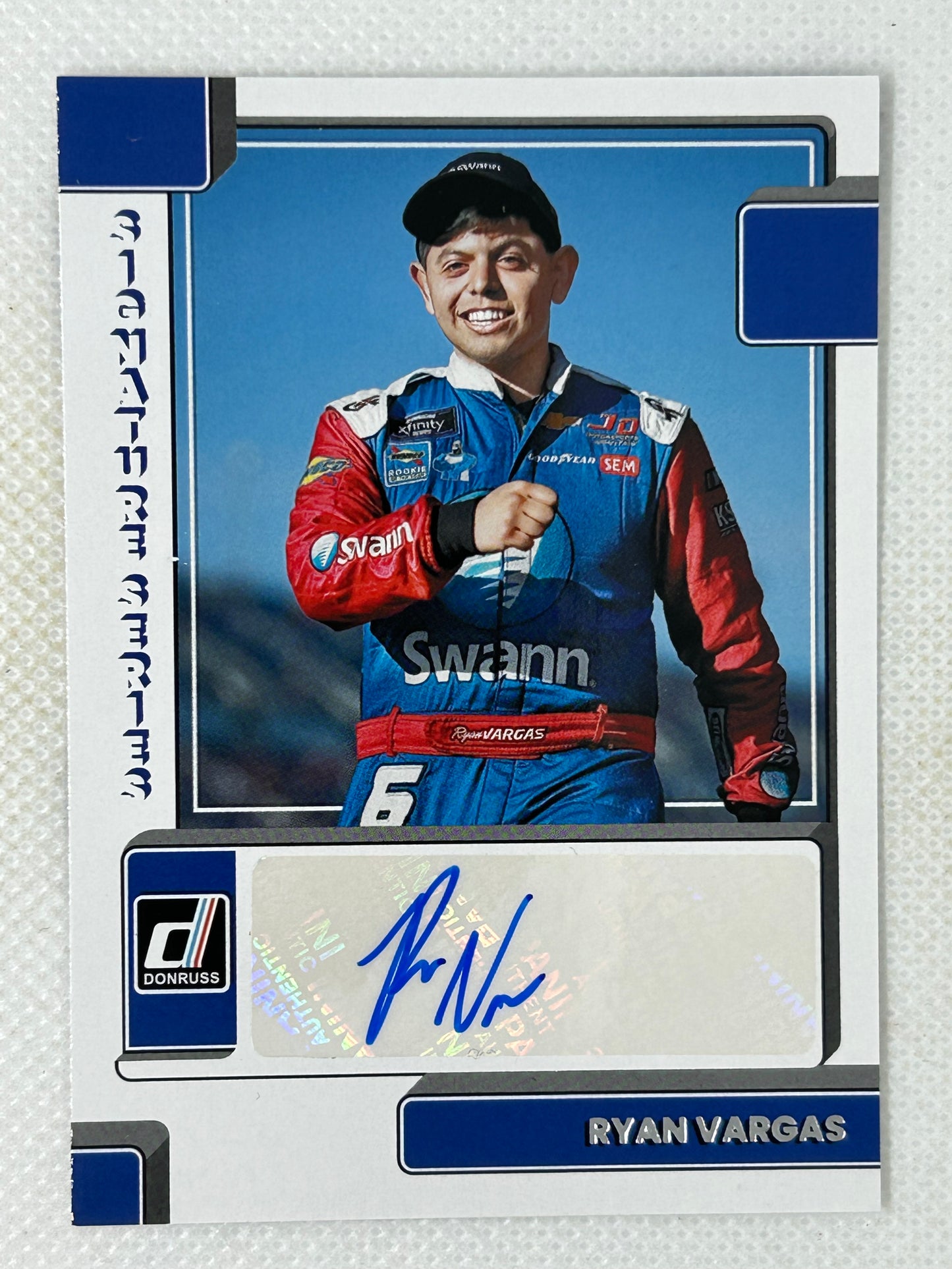 2023 Panini Donruss Signature Series Autograph #SS-RV Ryan Vargas JD Motorsports